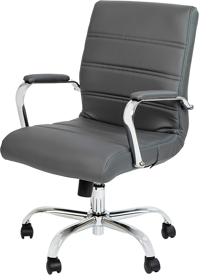 Flash Furniture Whitney Mid-Back Swivel LeatherSoft Desk Chair by FlashFurniture