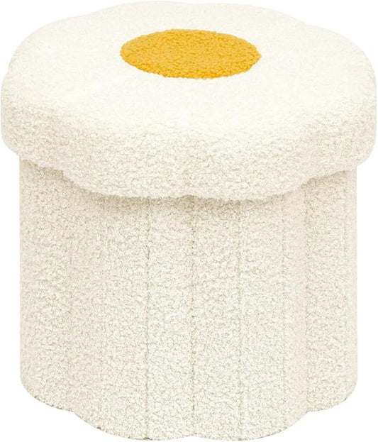 B FSOBEIIALEO Storage Ottoman Foldable, Sunflower Shaped Small Footrest by BFSOBEIIALEO