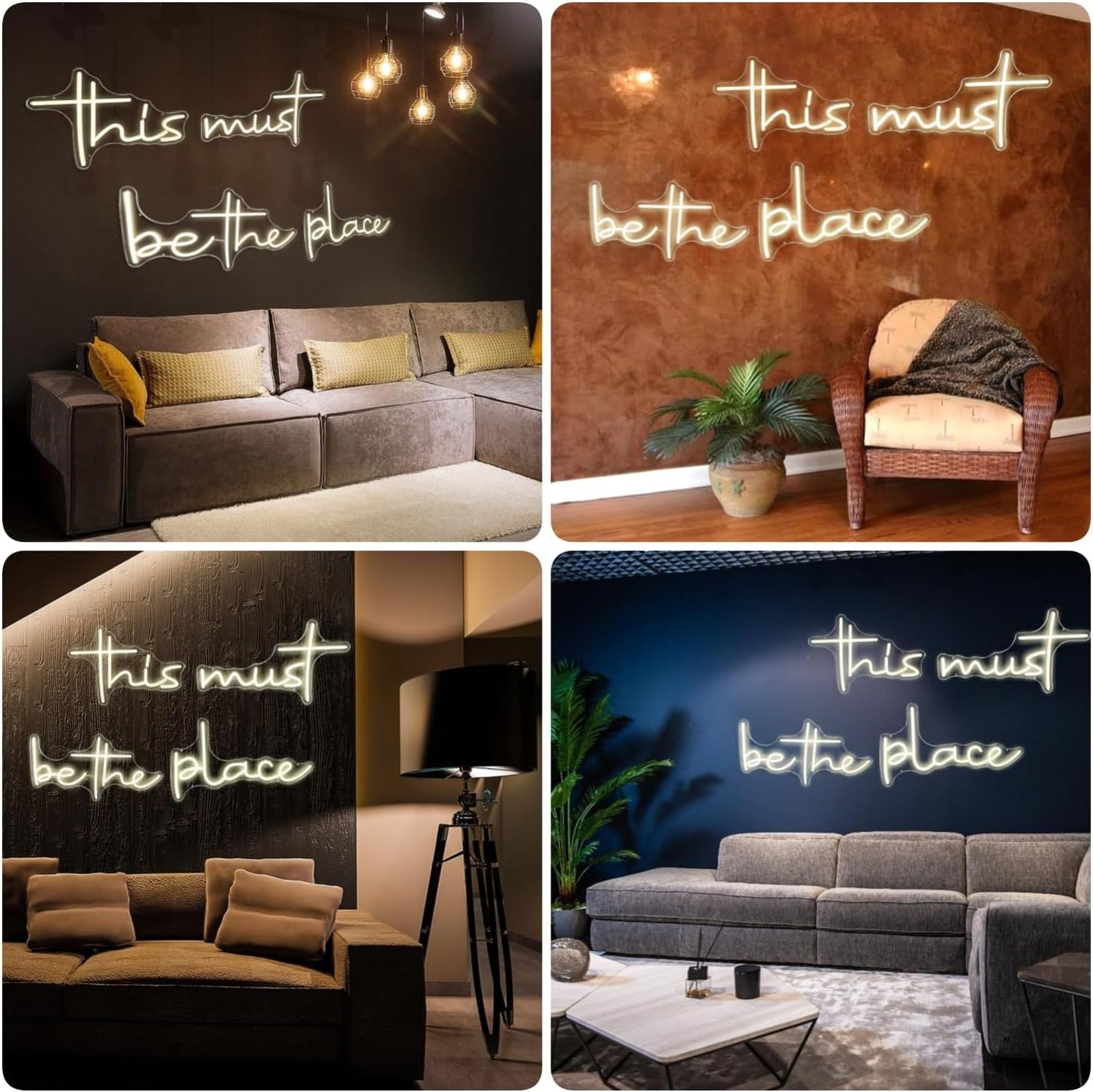 This Must Be The Place Neon Sign 80.5" x 14.3" Light for Home Bedroom Cafe Bar Hanging Wall Decor Sign Anniversaries Wedding Birthday Backdrop （Super Large Style）
