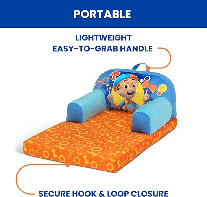 Delta Children - Blippi Cozee Buddy Flip-Out Kids Chair - Image 6
