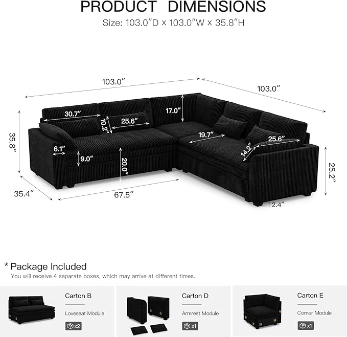 Belffin Large Modular Sectional Sofa - Image 2