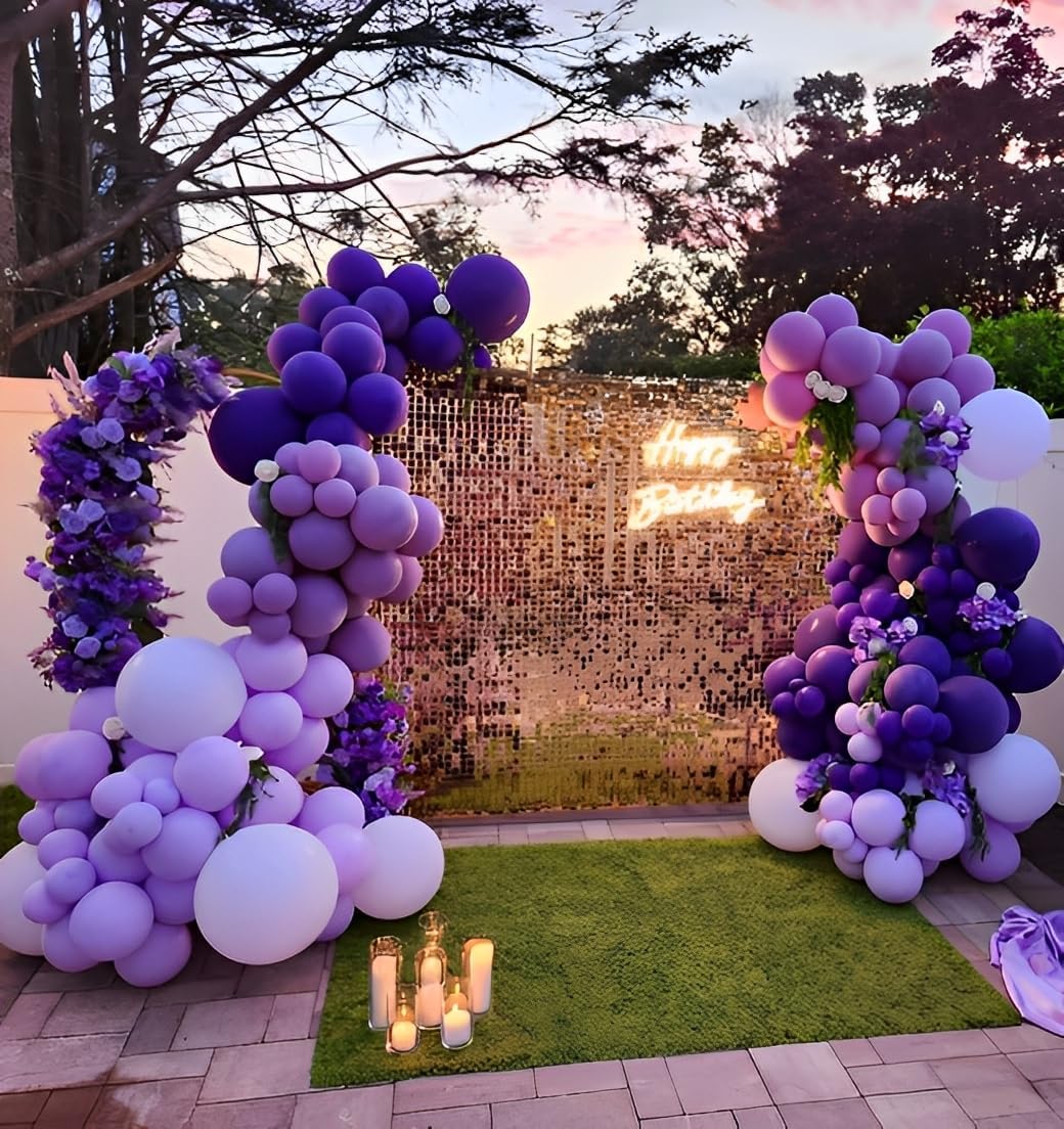 Purple Balloons Royal Purple Balloon, 50PCS Metallic Purple Confetti Latex Balloons Party Decorations 12 Inch for Birthday,Graduation,Bridal Shower,Wedding Decorations