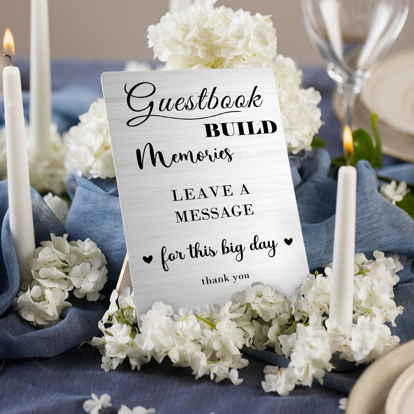 Guestbook Sign, Wedding Guestbook Wooden Sign Stand 5x7inch, Message Guest Book Wedding Sign Stand, Wedding Signs for Reception, Wedding Table Decorations, Wedding Table Sign