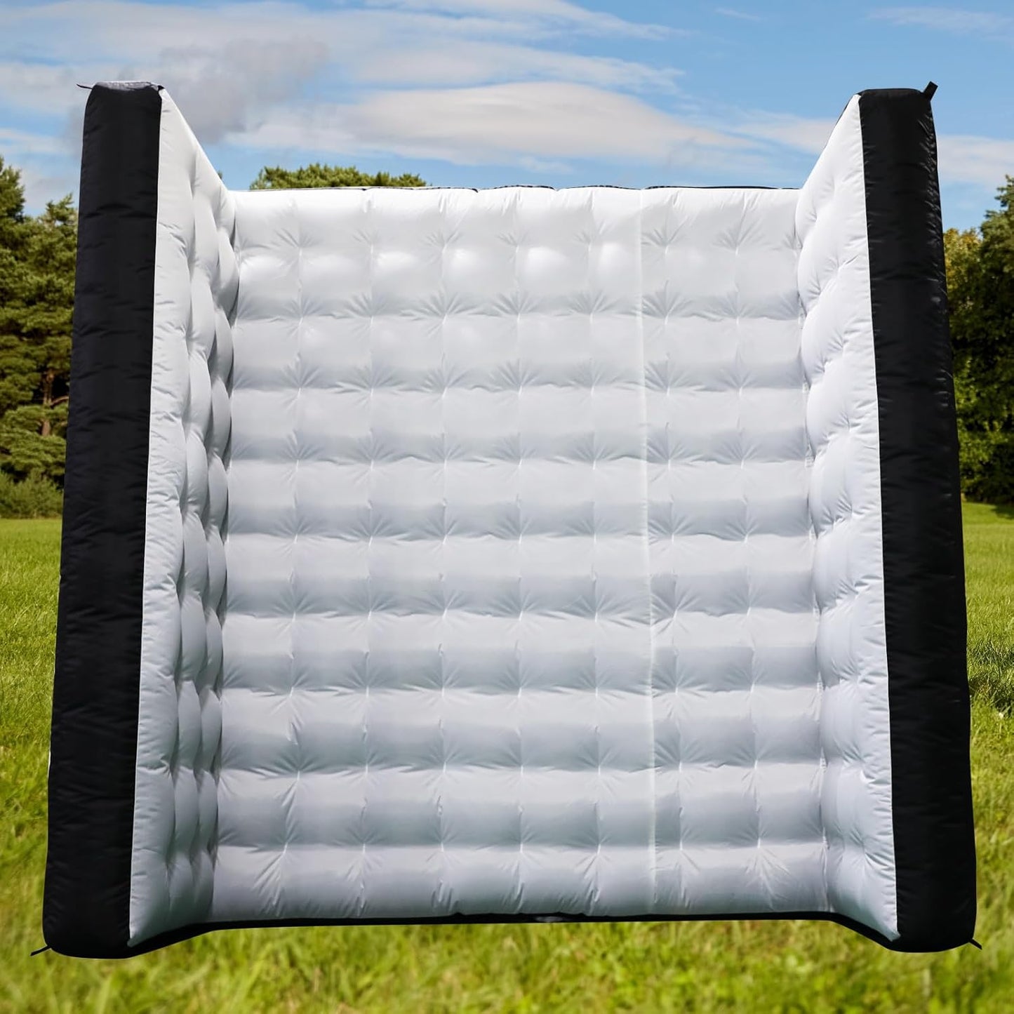 Inflatable Photo Booth Wall Background Curved Wall Background Party with Led Lights,Use in Advertising, Bars, Events, Trade Shows