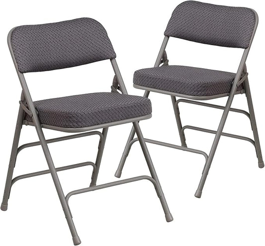 Flash Furniture 2 Pack HERCULES Series Premium Curved Triple Braced & Double by FlashFurniture