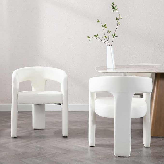 BESTANO Modern PU Leather Upholstered Dining Chairs - Image 2