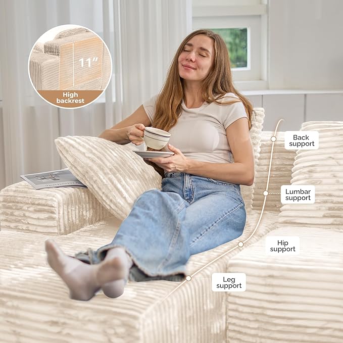 Luxanimarion 131'' U Shaped Sectional Couches - Image 3