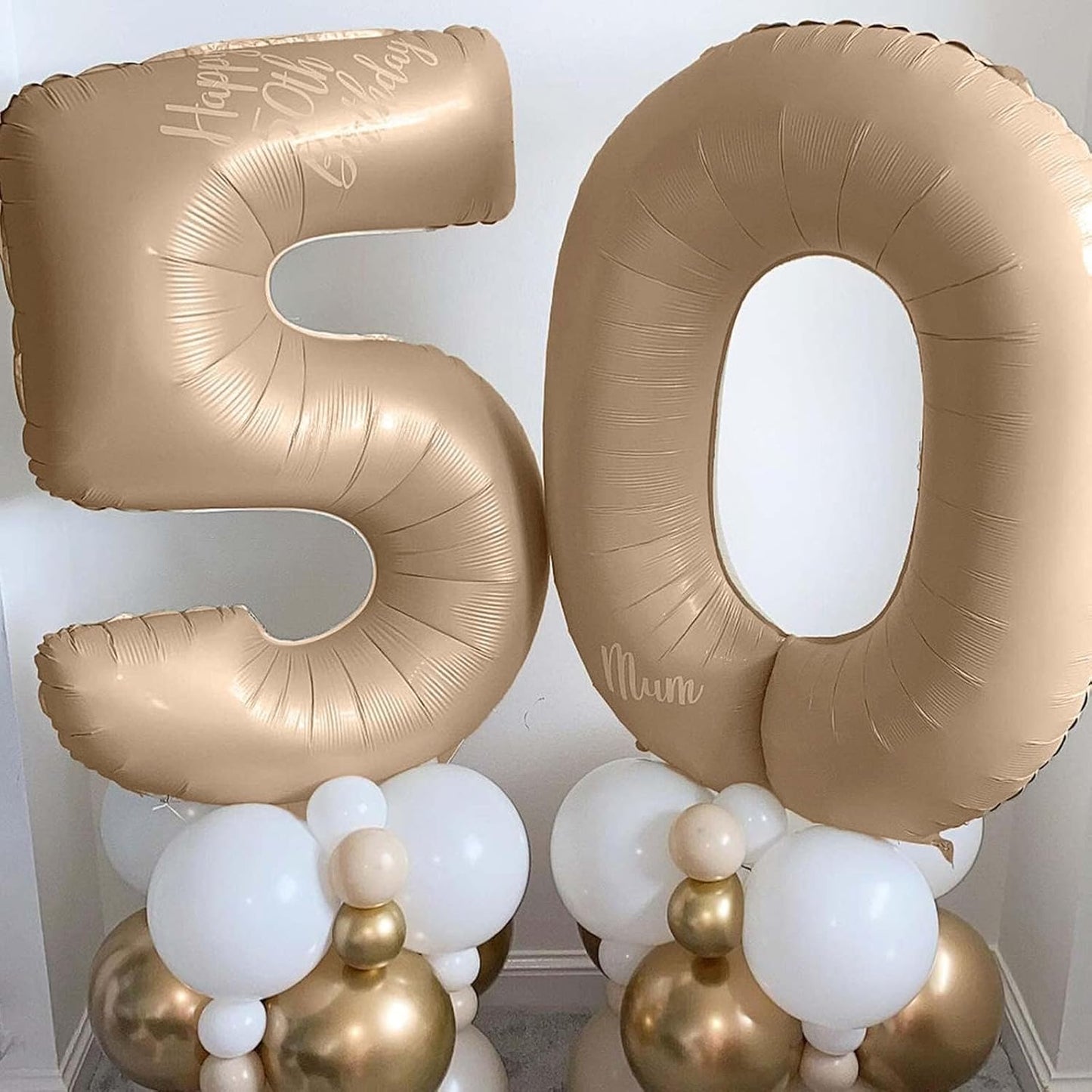 Apricot Number 3 Balloon for Girls Boys, 40 Inch Large Nude Number 0-9 Foil Balloons Set, Tan Digital 3 Balloons for Women Men Birthday Graduation Anniversary Party Decorations Celebration Supplies