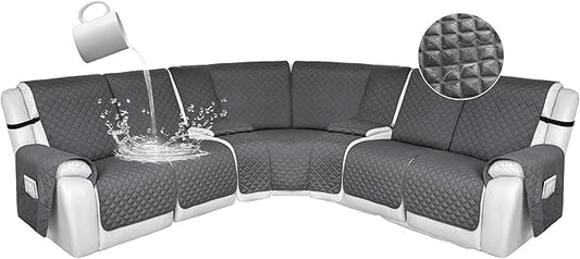 HDCAXKJ 100% Waterproof Reclining Sectional Couch Covers L Shape Recliner Sofa by HDCAXKJ