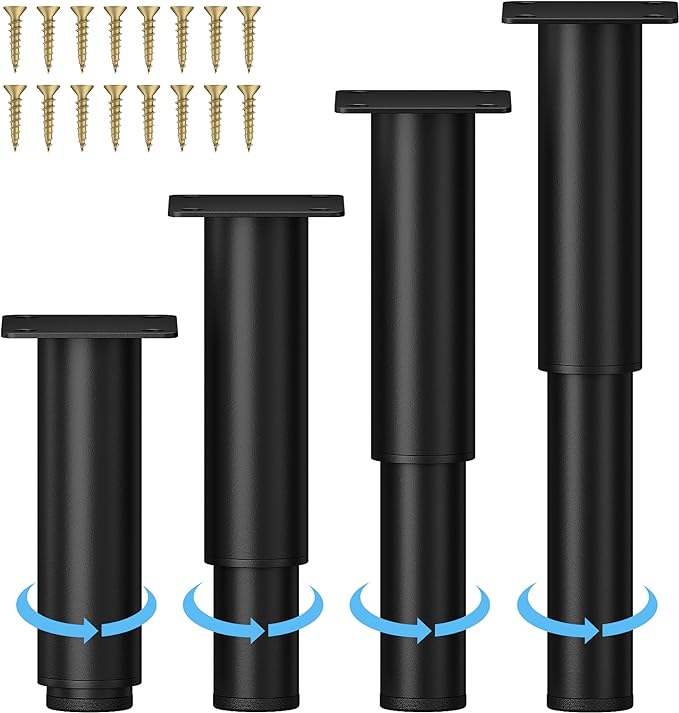 Metal Adjustable Furniture Legs 5.12-9.45 inch, Wlrrcwdttc Sofa Legs Cabinet by Wlrrcwdttc