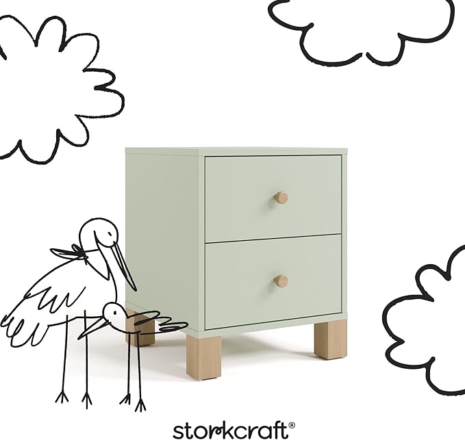 Storkcraft California 2 Drawer Nightstand - Image 6
