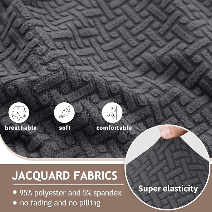 ALIECOM Recliner Sectional Couch Covers L Shape Stretch Corner Reclining - Image 4