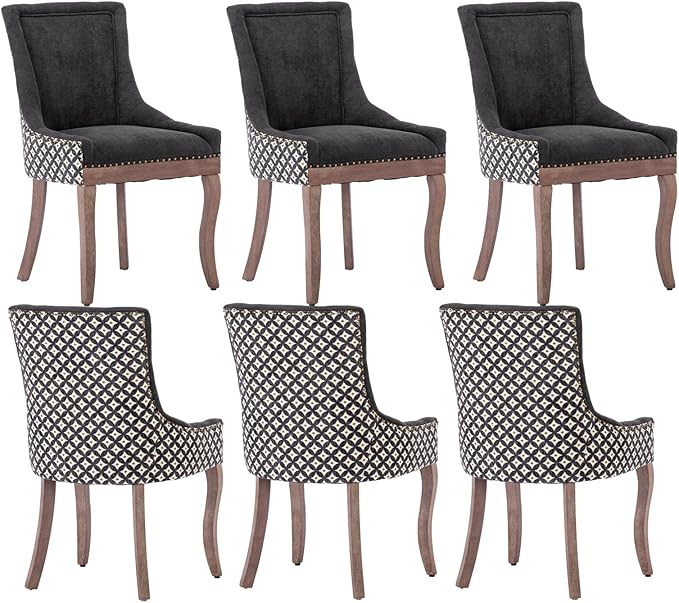 Modern Dining Chairs Set of 6, High Back Dining Chairs Side Chairs by MZDOO