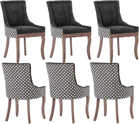 Modern Dining Chairs Set of 6, High Back Dining Chairs Side Chairs by MZDOO