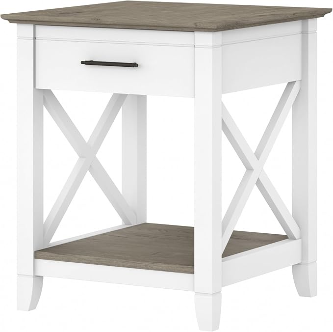 Bush Home End Table with Drawer, Nightstand with Storage, Living Room and - Image 9