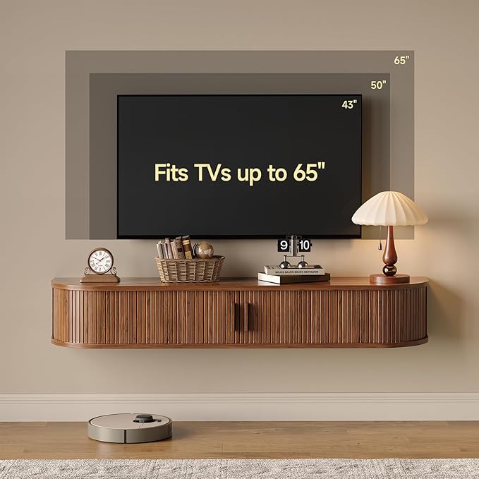55" Floating TV Stand with Power Outlet - Image 3