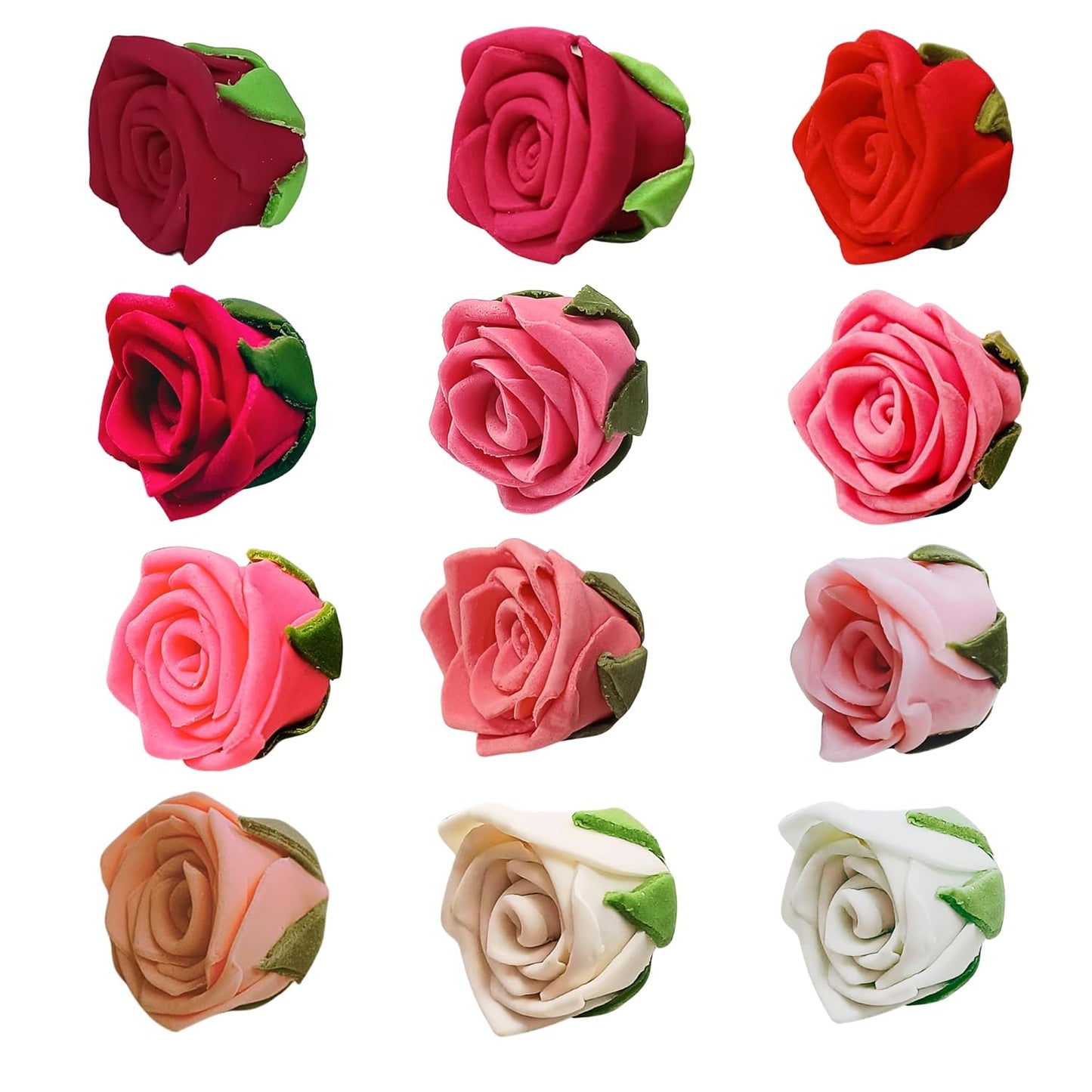 Confect Edible Rose Toppers – Confect Edible Ombre Rose Toppers – Pack of 12 Cupcake & Doughnut Toppers for Cake Decoration- Vegan, Gluten-Free, Soy-Free, Dairy-Free, Palm Oil-Free