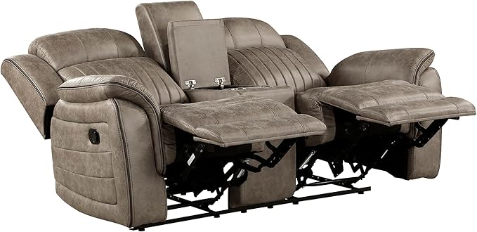 Lexicon Recliner Living Room Set, Home Theater Seating, Manual Polished - Image 6