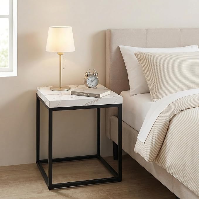 CENSI 18-Inch Marble Accent End Table/Side Table - Image 6