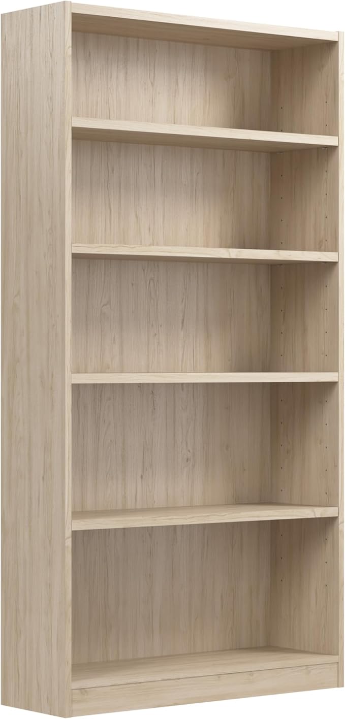 Bush Home Tall 5 Shelf Bookcase, 5 Tier Bookshelf Storage Cabinet by BushHome