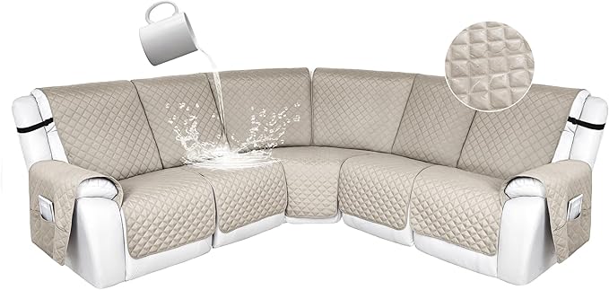 HDCAXKJ 100% Waterproof Reclining Sectional Couch Covers L Shape Recliner Sofa by HDCAXKJ