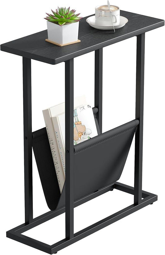 Yusong Narrow Side Table for Small Spaces, Small End Table by Yusong