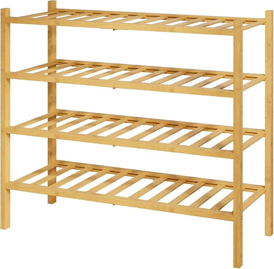 Kitsure Bamboo Wooden Shoe Rack by Kitsure