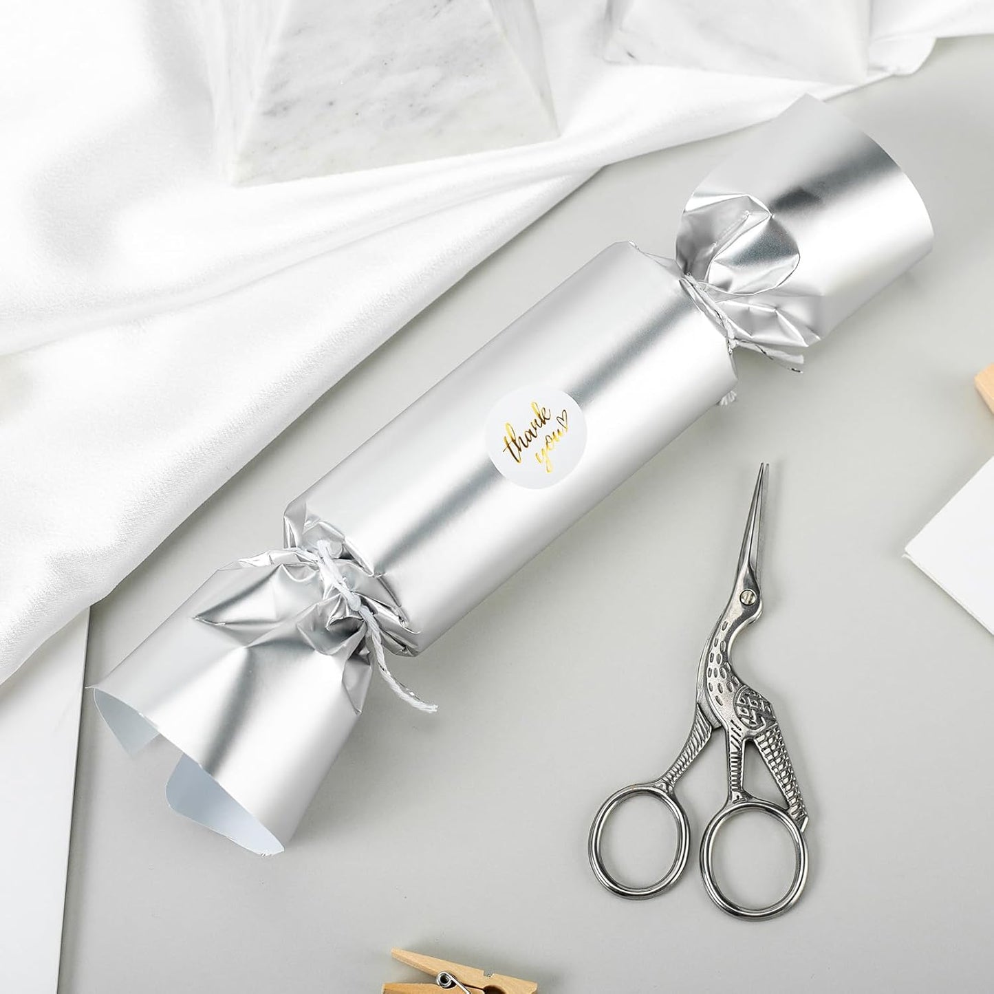 Garbendy Silver Wrapping Paper - Solid Color Metallic Sparkle Paper Perfect for Birthday, Wedding, Baby Shower, Party - 17 Inch X 33 Feet