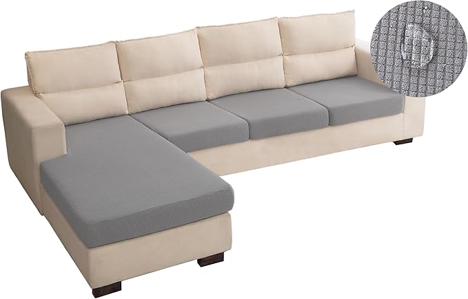 Water Repellent L Shaped Couch Covers Sofa Seat Cushion Slipcovers, Stretch by TOPYUMH
