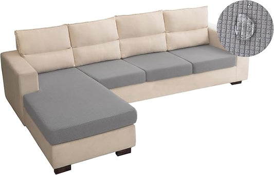 Water Repellent L Shaped Couch Covers Sofa Seat Cushion Slipcovers, Stretch by TOPYUMH