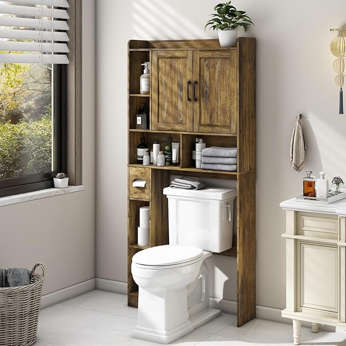 Vabches Over The Toilet Storage Cabinet, Farmhouse Storage Cabinet Over Toilet - Image 6