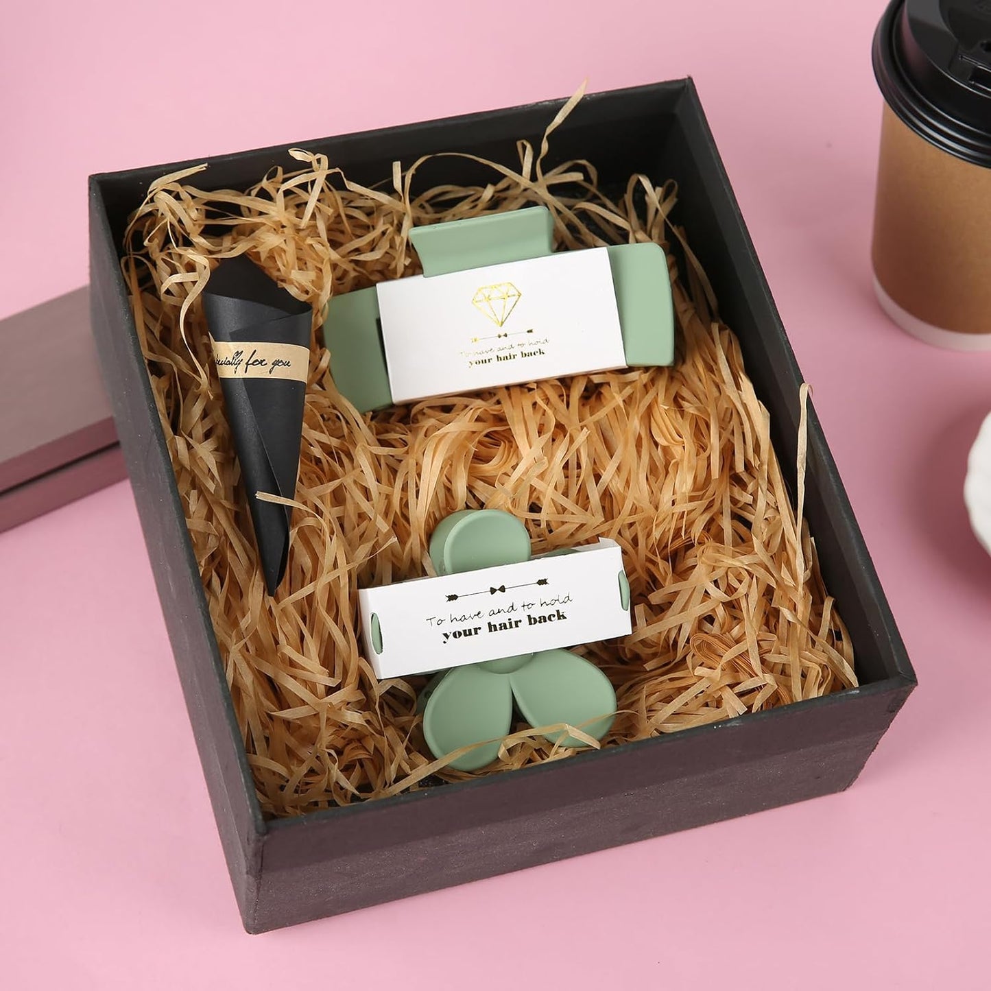 16pcs Bridesmaid Proposal Gifts 4.1inch square Matte Bachelorette Claw Clips Sunglasses set of 12 Girls Trendy Cute Hair Clips for Wedding Party Favors(16pcs Dusty Blue)