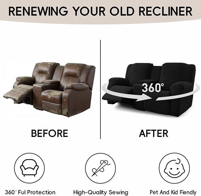 6-Piece Recliner Loveseat Covers - Image 6