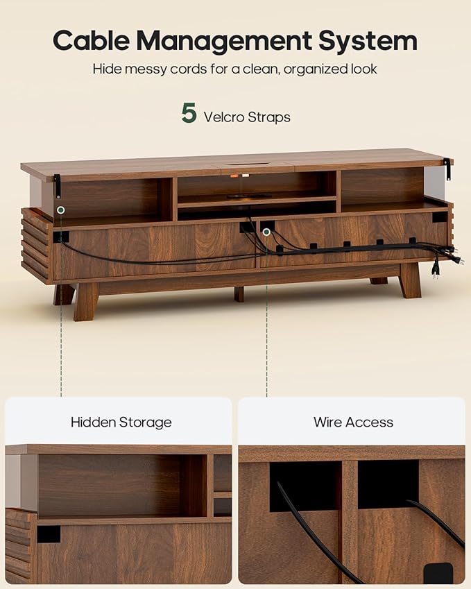 HAUOMS 59" TV Stand for Living Room - Image 6