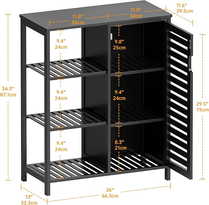 HITNET Bathoom Storage Cabinet, Bamboo Floor Cabinet - Image 3