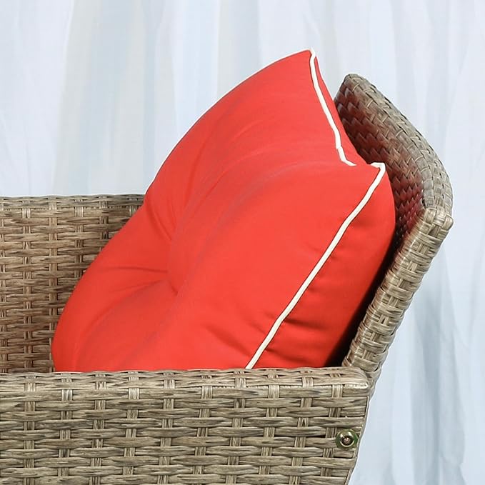 Outsunny 5 Pieces Rattan Wicker Lounge Chair Outdoor Patio Conversation Set - Image 9