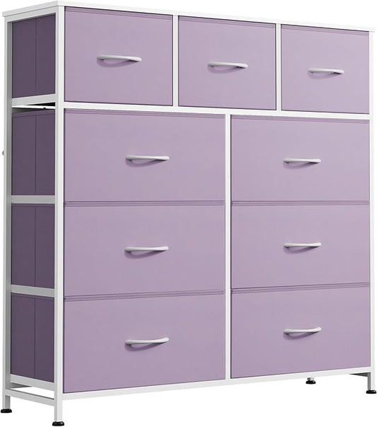 WLIVE 9 Drawer Dresser, Fabric Storage Tower by WLIVE