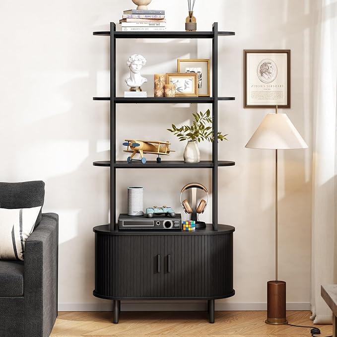 ONBRILL 71" Tall Bookshelf, 4-Tier Book Shelf - Image 7