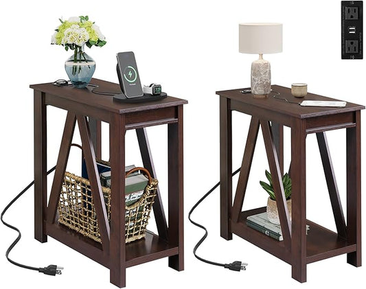 WLIVE End Tables Living Room Set of 2 by WLIVE
