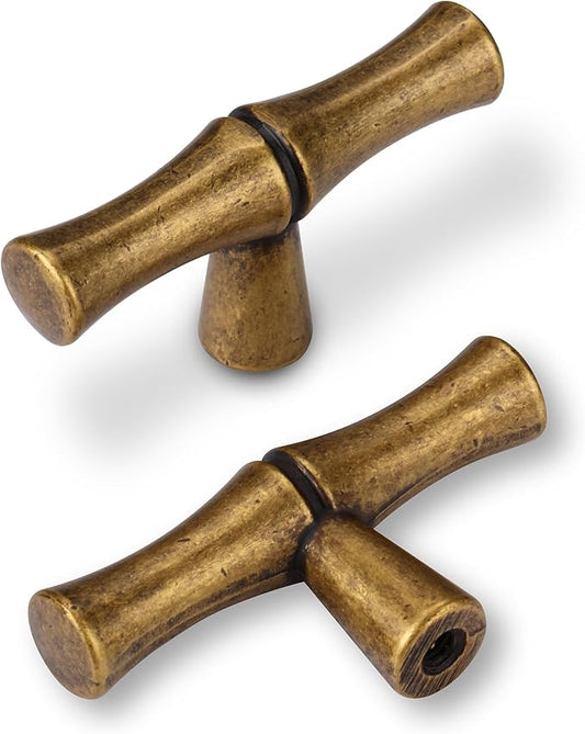 6Pcs Bamboo Shape Zinc Alloy Cabinet Knobs Handles pulls, Dresser Drawer by MARGUERASW
