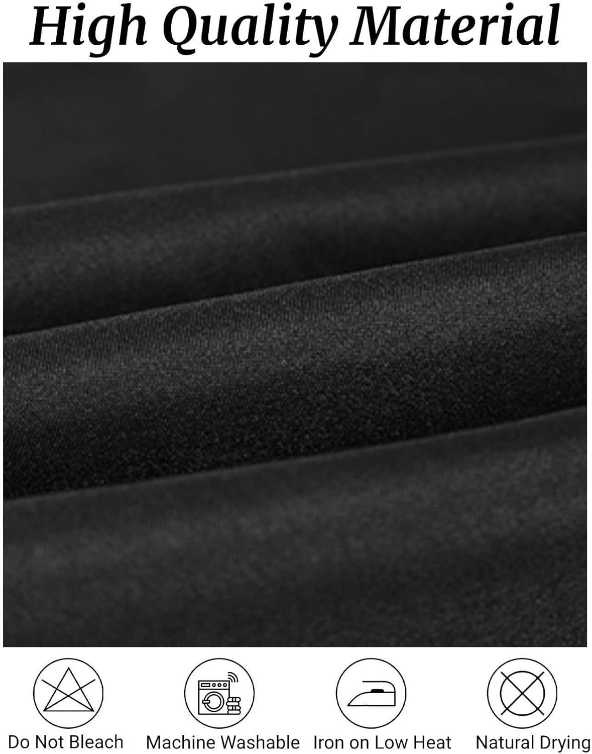 Fokitut 6 Pack Rectangle Tablecloth, 90x132 Inch, Stain Resistant and Wrinkle Polyester Table Cloth, Fabric Table Cover for Kitchen Dining, Wedding, Party, Holiday Dinner-Black