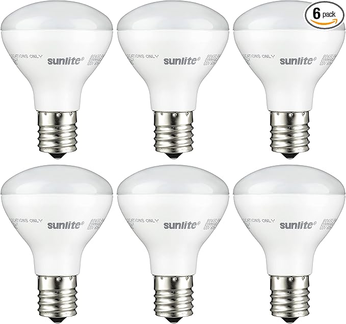 Sunlite LED R14 Mini Flood Light Bulbs, 4 Watts, 250 Lumens, Intermediate Base by Sunlite