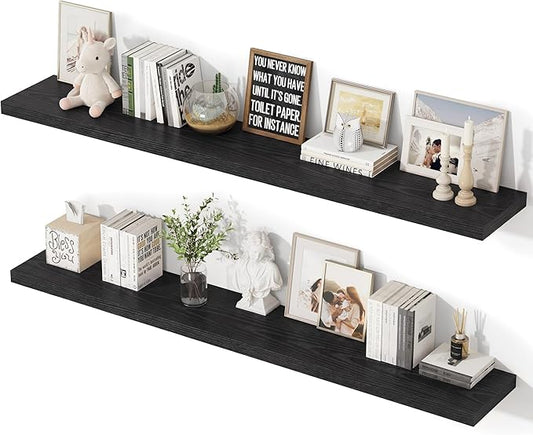 55 Inch Floating Shelves, 12 Inch Deep Floating Shelves by Unknown