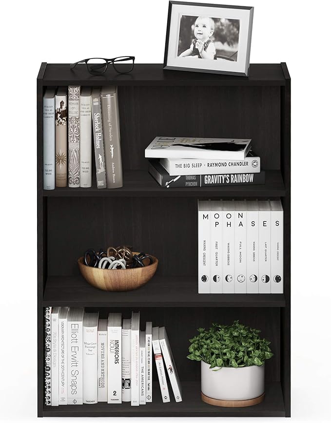 Furinno PASIR Book Shelf, 3-Tier Bookshelf, Storage Shelves Bookcase, 9.7 x - Image 6