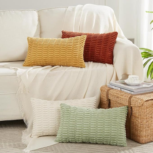Fancy Homi 4 Packs Decorative Throw Pillow Covers by Fancy+Homi