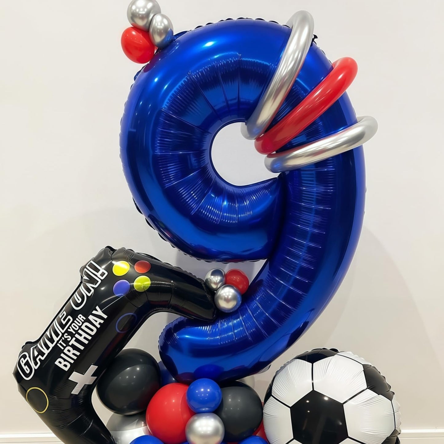 Navy Blue 5 Balloon Number,40 Inch Number 5 Balloon Big Dark Blue 5 Foil Mylar Helium Balloon for Birthday Party Decorations