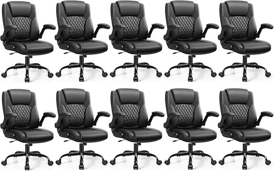 Leather Office Chair, PU Home Computer Desk Chairs by BrickAttic