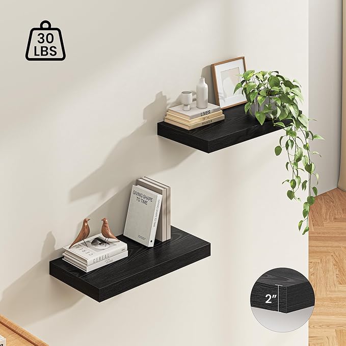 Dreamland 24" Floating Shelves for Wall, Wall-Mounted Shelves for Bedroom - Image 4