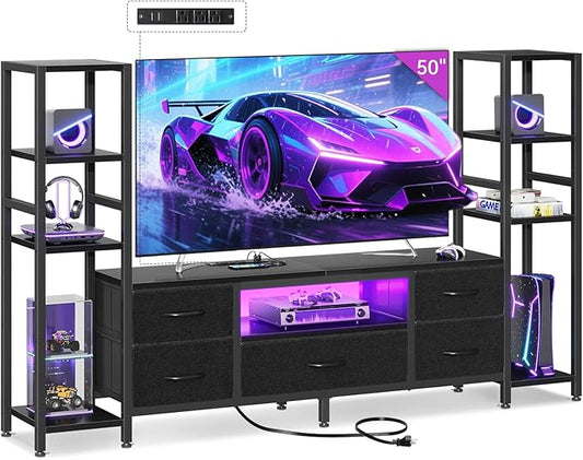 Casaottima TV Stand for 40/50/55 Inch TV, Low-Profile Entertainment Center by Casaottima