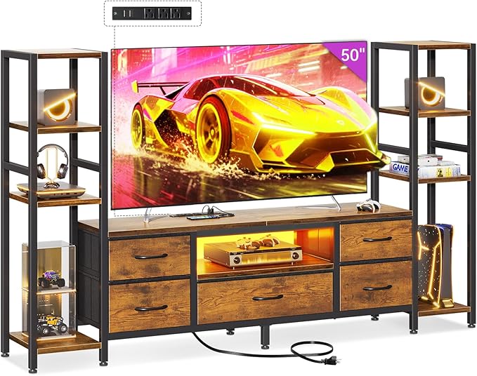 Casaottima TV Stand for 40/50/55 Inch TV, Low-Profile Entertainment Center by Casaottima
